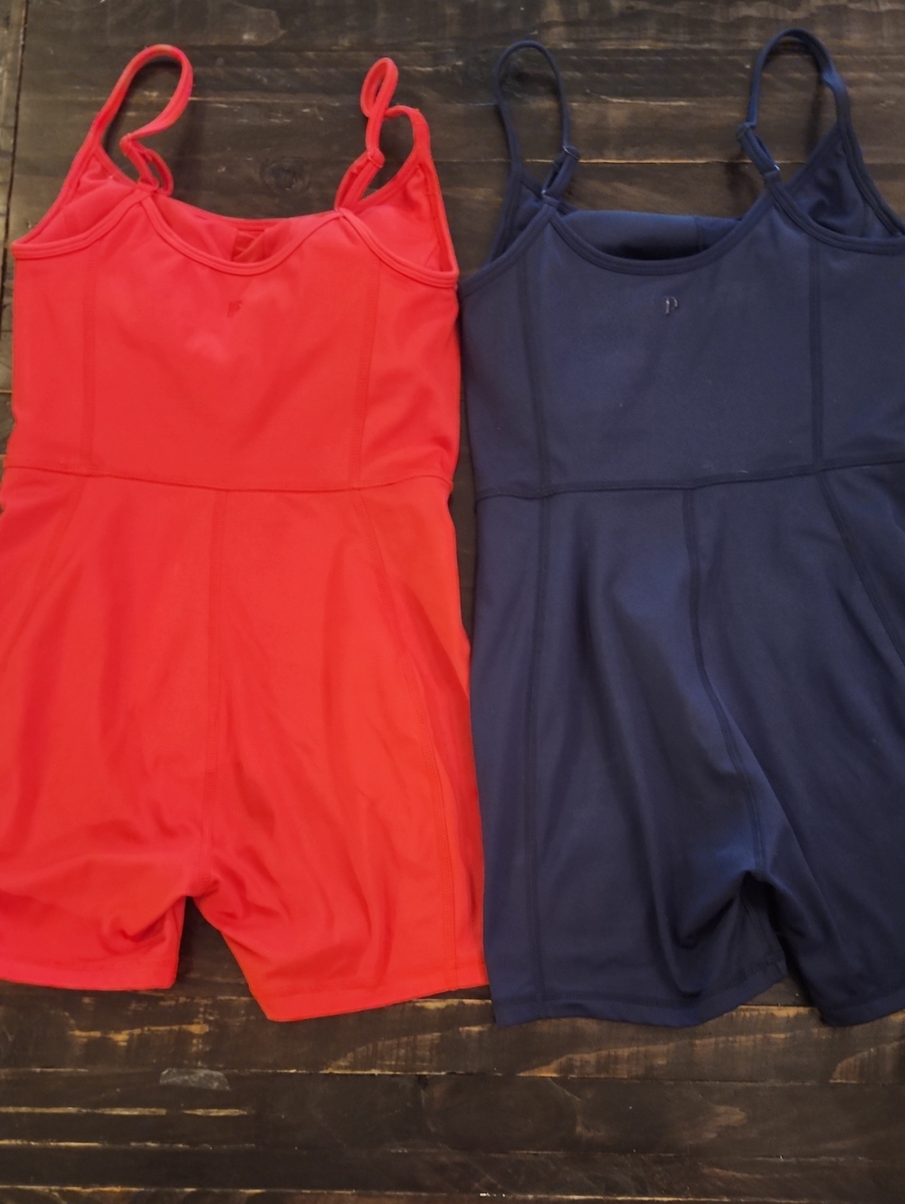 Pacsun Red and Navy Active Romper Shorts